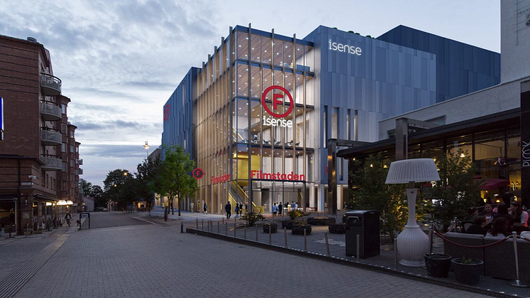 Nya Filmstaden Uppsala öppnar i city sommaren 2023. Bilden är ett fotomontage, fasaden kan komma att se annorlunda ut.