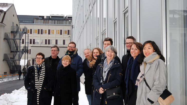 Projektteamet från BSK Arkitekter och Arkitema/ELN vid invigningen av nya Södertälje sjukhus.