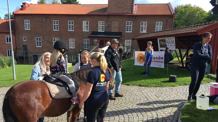 Ponnyledningen är en uppskattad aktivitet bland de lite mindre...