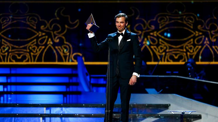 Johan Olsson på Idrottsgalan, foto: Bildbyrån