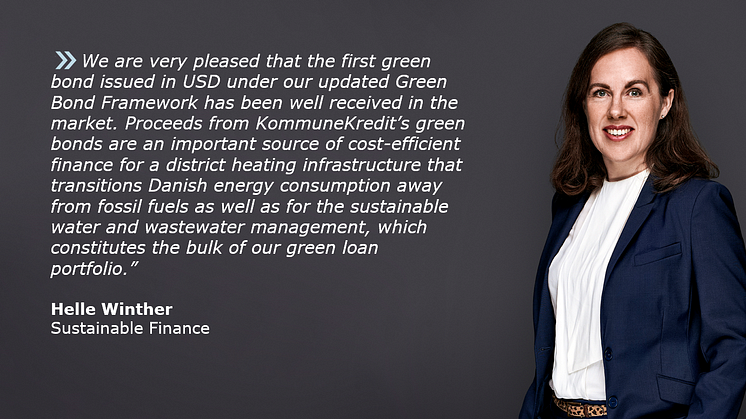 KommuneKredit launches inaugural USD green bond