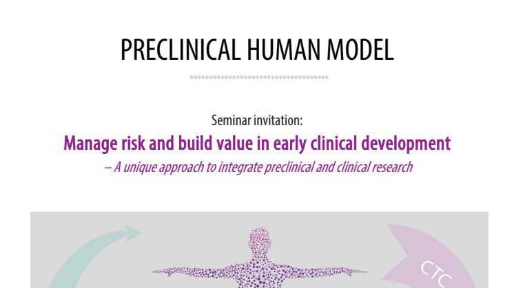 CTC och Immuneed presenterar ett seminarium: "Manage risk and build value in early clinical development"