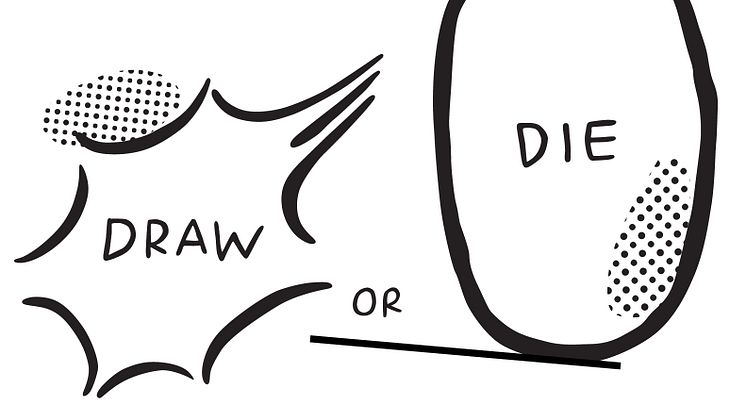 Utställning i Kringlans Konstfönster: Grupputställningen Draw or Die