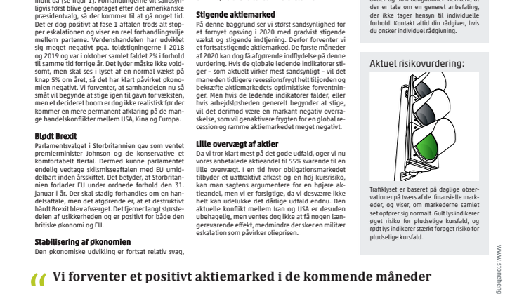 Barometer: Gode muligheder for opsving i 2020