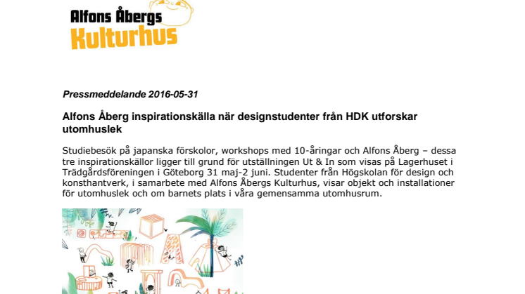 Alfons Åberg inspirationskälla när designstudenter från HDK utforskar utomhuslek