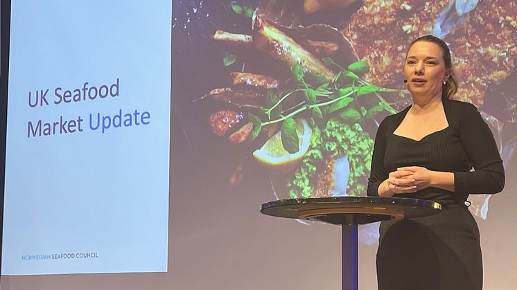 Victoria Braathen, Norges sjømatråds utsending til Storbritannia, er en av dem som skal på scenen under Ombordfrystkonferansen. Foto: Dag Sørli, Norges sjømatråd