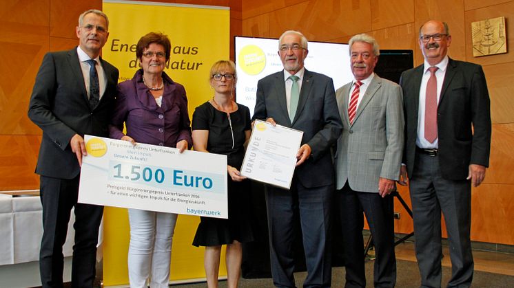 Bürgerenergiepreis Unterfranken 2016 verliehen 