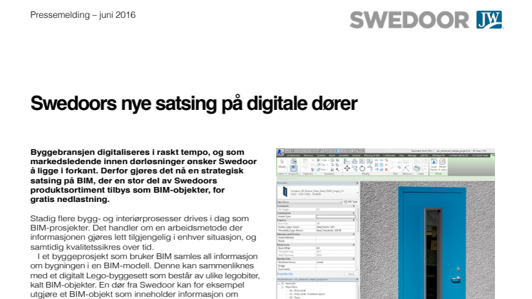 Swedoors nye satsing på digitale dører
