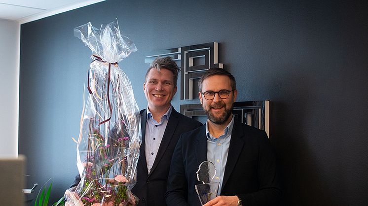 Anders Hallberg och Tobias Mård, Tromb - Årets Företagare 2020.  Foto: Zandra Klasson