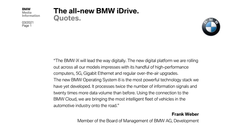 BMW iDrive - Quotes