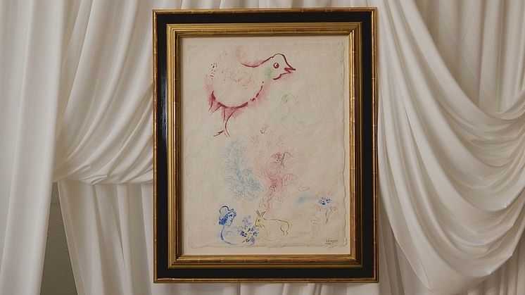 ”L’Envolée magique” av Marc Chagall går under klubban i Klassiska & Asiatiska.