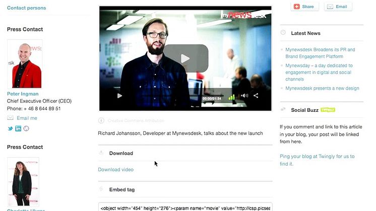 How to: Publish a video on Mynewsdesk