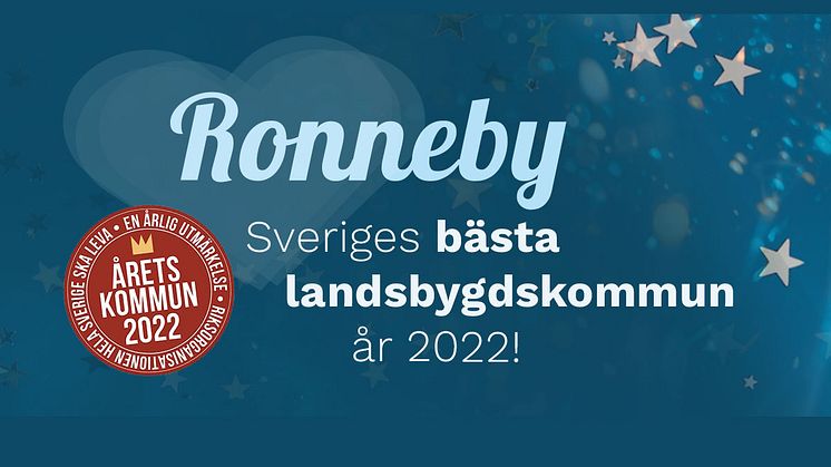 Ronneby kommun är stolt vinnare – Årets landsbygdskommun 2022!