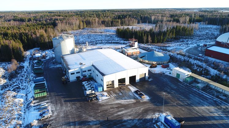 Biogasanläggningen på Önsta Gryta. Foto: Henrik Westman, VafabMiljö