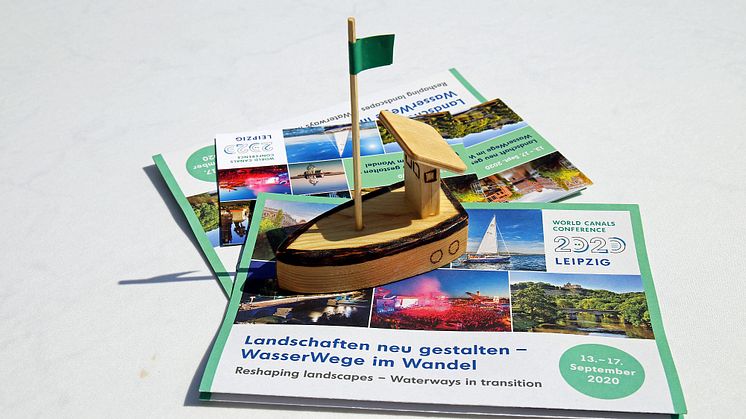 Werbung für die World-Canals-Conference 2020 in Leipzig