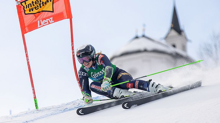 Hilma Lövblom, Täby Slk, ansluter till den alpina OS-truppen. Foto: Harald Steiner, Gepa Pictures/Bildbyrån