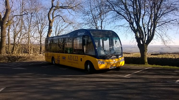 The AD122 routes is popular with tourists visiting Hadrian's Wall