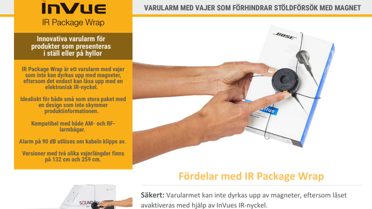 PDF: Varularm med vajer som förhindrar stöldförsök med magnet