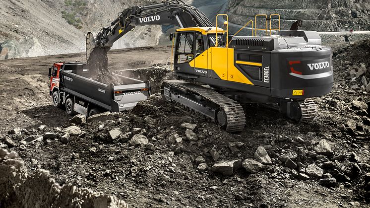 Volvo EC380E är ett riktigt kraftpaket under tuffa förhållanden