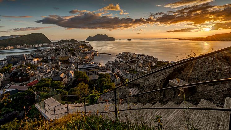 Ålesund sett fra Aksla. Foto: Karl Otto Kristiansen