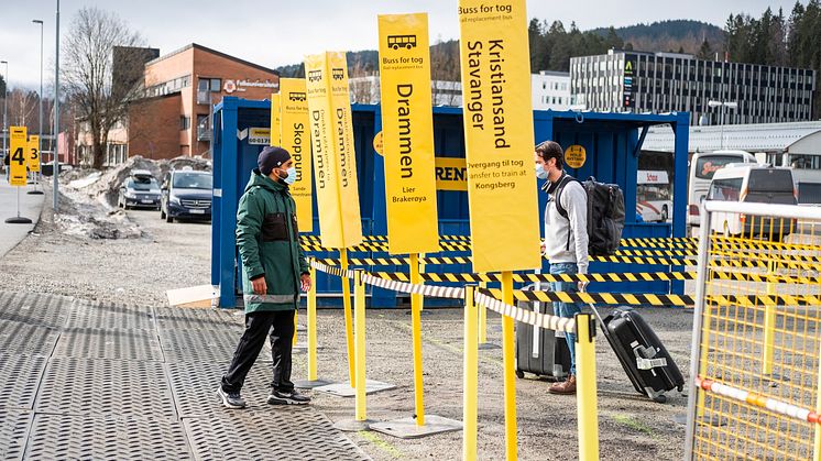 Påskestengt jernbane på Østlandet