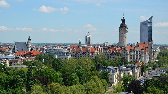 Blick auf die Skyline von Leipzig - Foto: Andreas Schhmidt