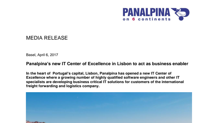 Panalpina’s new IT Center of Excellence in Lisbon to act as business enabler