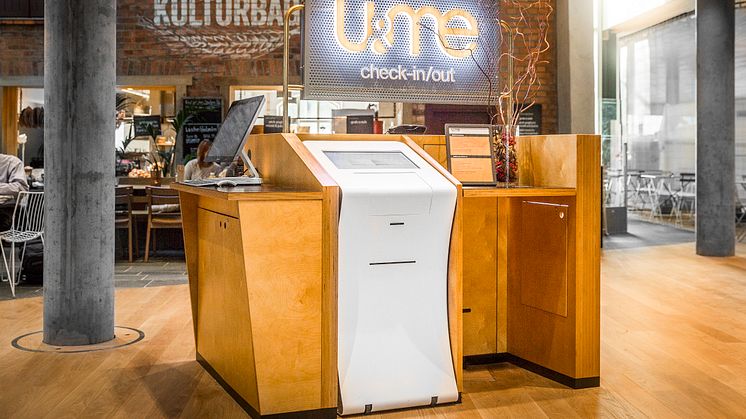 U&Me hotel - Checka in digitalt på inomhustorget i Väven