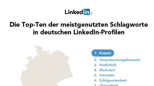 Die Top-Ten der meistgenutzten Schlagworte in deutschen LinkedIn-Profilen