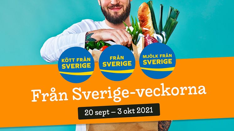 Under Från Sverige-veckorna vecka 38 och 39 lyfts svenskproducerade råvaror, livsmedel och växter av företag och butikskedjor.