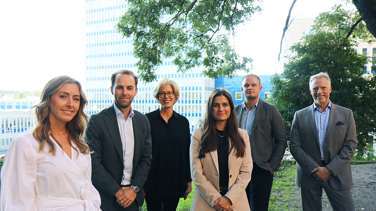 Nexer Tech Talent och Folksam fortsätter att samarbeta. I bilden från vänster: Malin Wester, Daniel Gyllensparre, Lotta Lisper, Sofie Lundh, Jacob Karmehag och Björn Ekstedt.