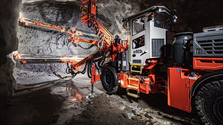 Sandvik DT923i, den senaste riggen för högeffektiv salvborrning vid ortdrivning och bergrum