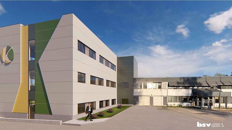 En ny byggnad med tre våningar på 620 kvadratmeter är Konteks nästa statsning vid huvudkontoret i Ljungby.