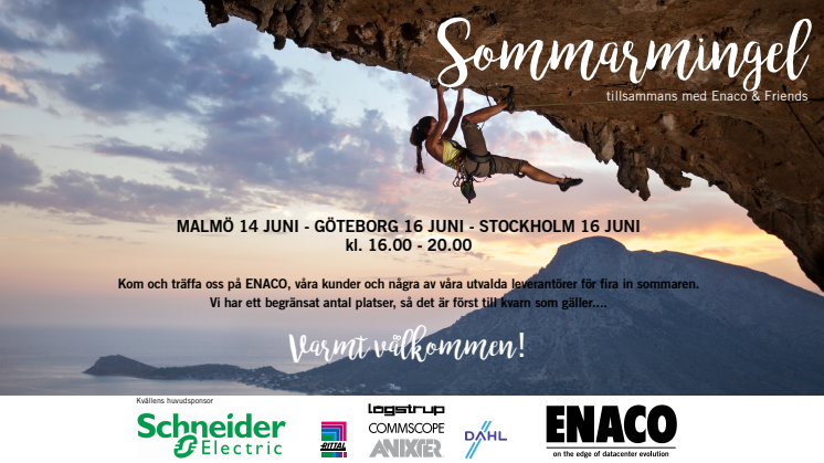Välkommen till Enacos sommarmingel i Stockholm, Göteborg och Malmö !