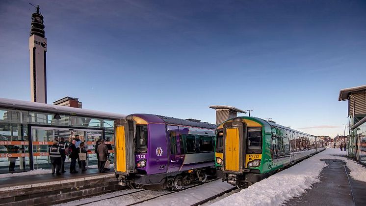 New and old train liveries