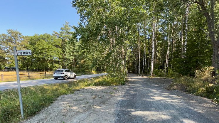 Den nya sommarcykelvägen går längs med Vätövägen.