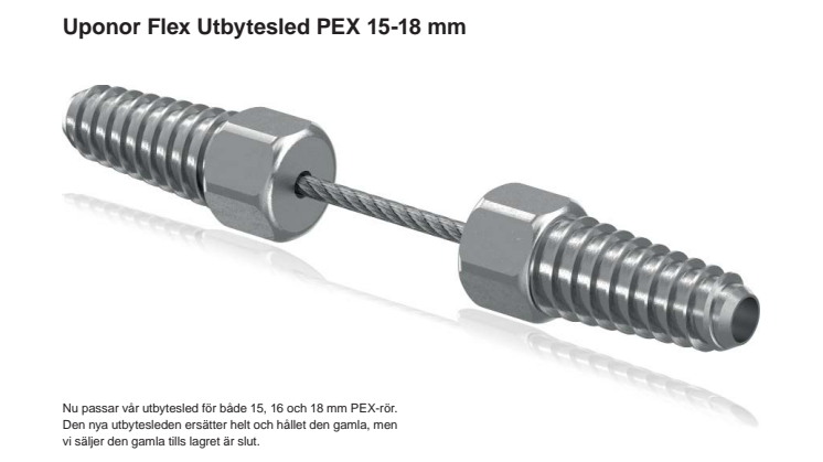  Flexiblare utbytesled för PEX-rör