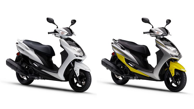 「シグナスX XC125SR」（ホワイト）　「シグナスX XC125SR」（イエロー/マットシルバー）