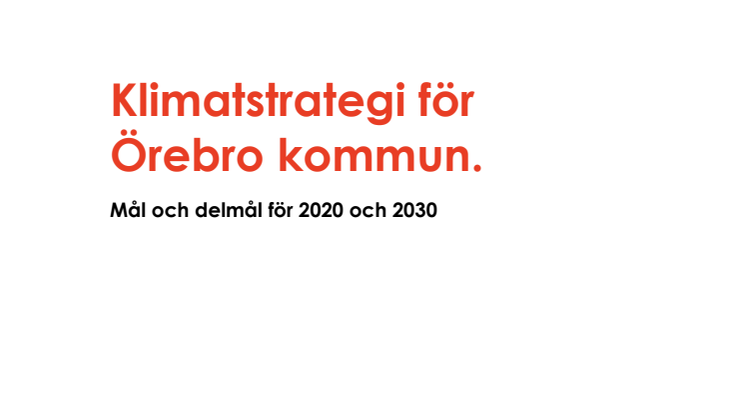 Klimatstrategi Örebro kommun