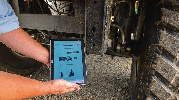 Vom Radkasten aufs Tablet – Per kabelloser Kommunikation leitet der AGRO Hub die gemessenen Daten weiter.