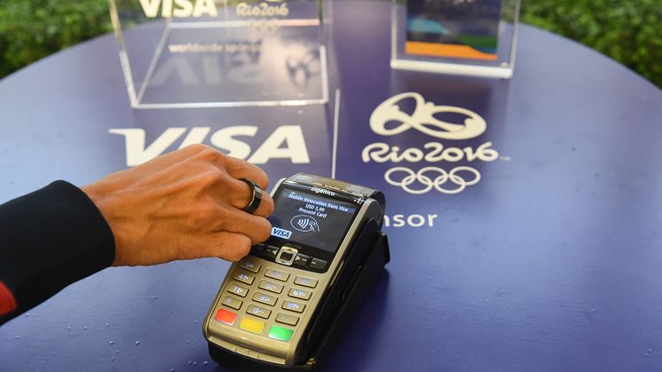 Plata contactless cu inelul Visa