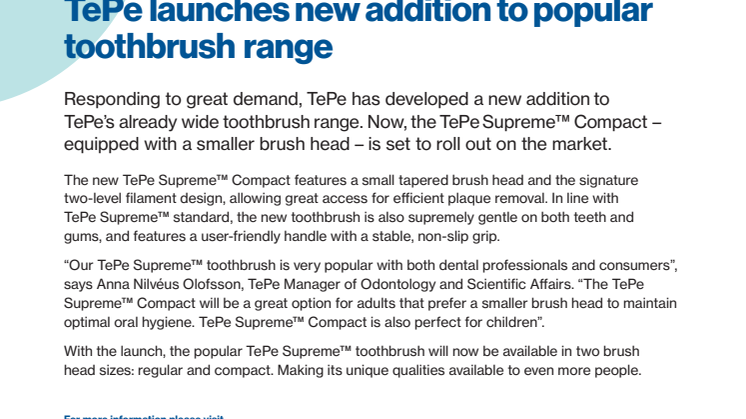 TePe launches new addition to popular toothbrush range
