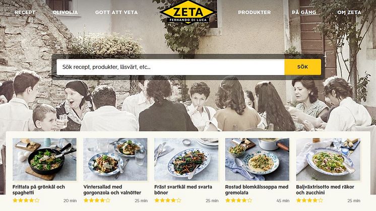 Zeta.nu utsedd till en av Sveriges 5 bästa matsajter