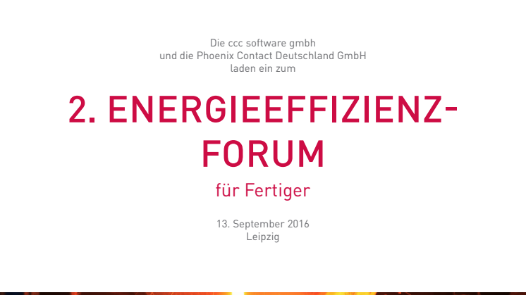 Energieeffizienz-Forum für Fertiger _ Veranstaltungsflyer