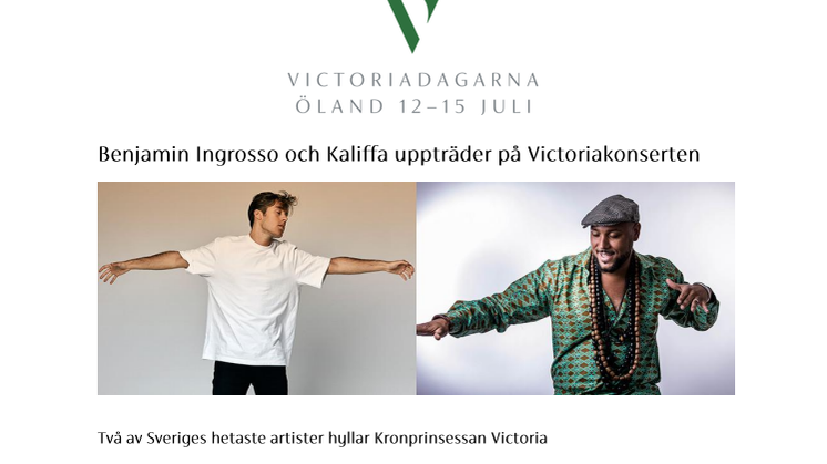 Benjamin Ingrosso och Kaliffa uppträder på Victoriakonserten