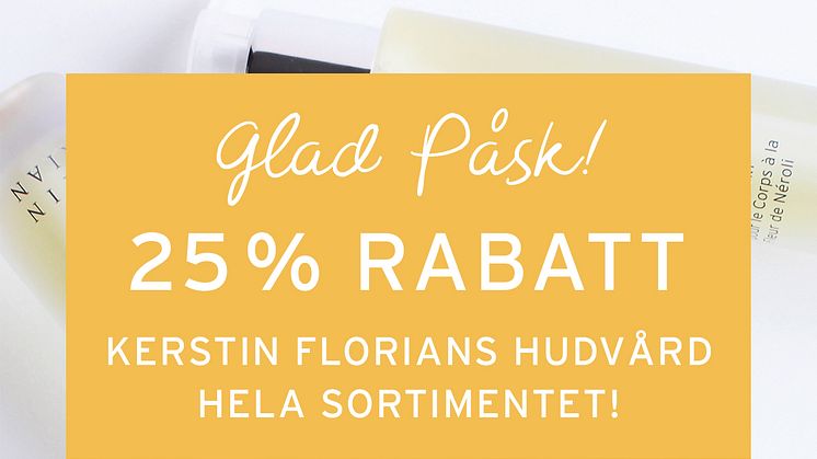 25% rabatt på Kerstin Florians hudvård