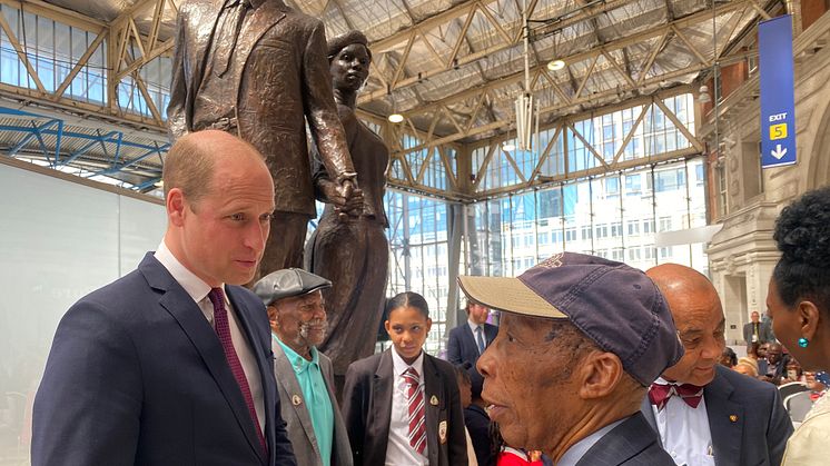 Siggy Cragwell, Thameslink's oldest employee, talks railway history and cricket with Prince William 