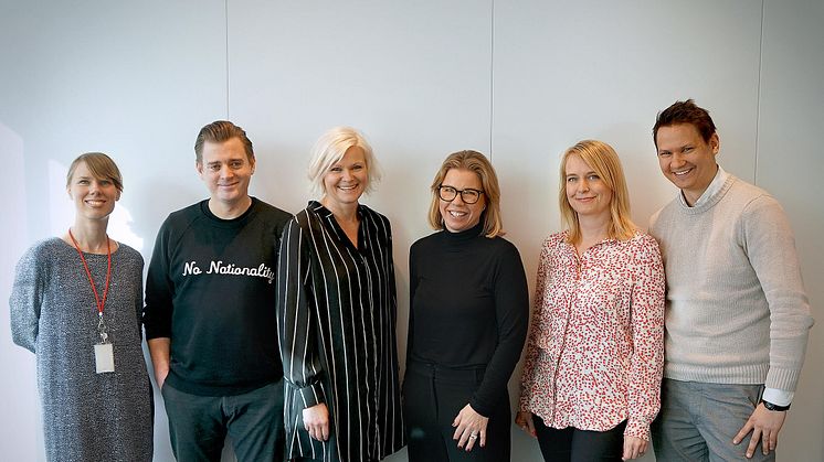 Fr vänster i bild: Jenny Cahier, Pär Stigenberg, Maria Nylén, Pernilla Nissler, Katja Engelhart, Tero Marjamäki