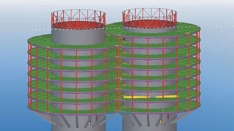 Gamla betongsilos blir till läckert kontor med hjälp av 3D teknik