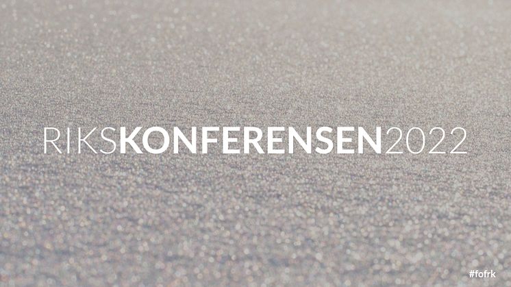 Bevaka konferensen genom hashtaggen #fofrk